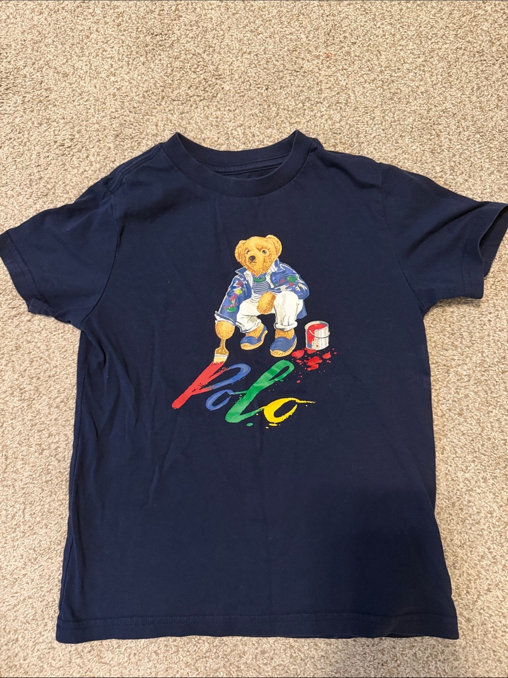 Polo by Ralph Lauren Kids Navy Bear Graphic Tee